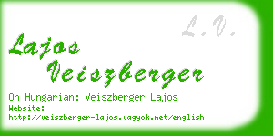 lajos veiszberger business card